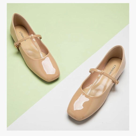 New! C. Paravano Women's Mary Jane Flats | Comfortable Square Toe Ballet Flats - Picture 2 of 9
